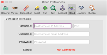 Cloud preferences in Eggplant Functional for using LDAP authentication with Eggplant Manager