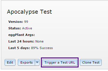 Create a custom URL to run tests remotely on a test's page in Eggplant Manager