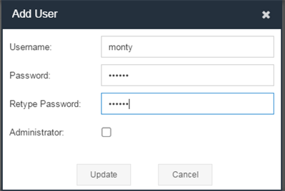 Add User dialog in Eggplant Network