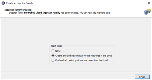 Addtional options after the Public Injector family is created