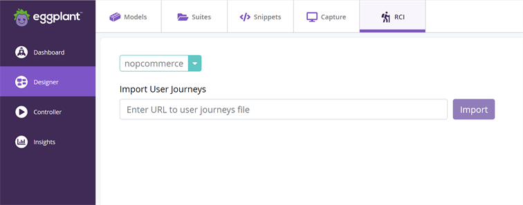Enter the URL of the User Journey file