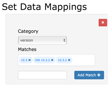 Data Mappings screen in Eggplant Automation Cloud