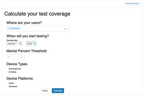Test Advisor interface in Eggplant Automation Cloud