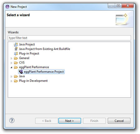 New Project wizard in Eclipse