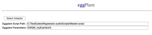 Passing Eggplant Parameters into the RQM adapter
