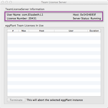 The Team License Server on Mac