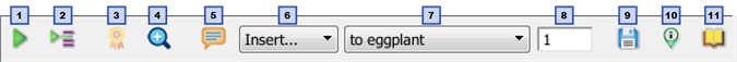 The Eggplant Functional Script Editor Toolbar