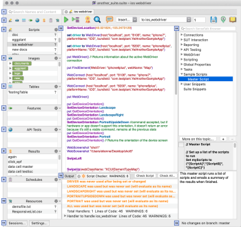 Eggplant Functional Suite window in Script Editor context