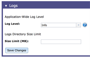 The Logs panel of Eggplant Manager System Preferences