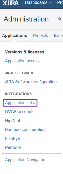 Opening Application links in Jira