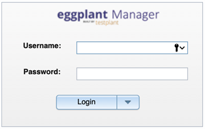 Eggplant Manager login page