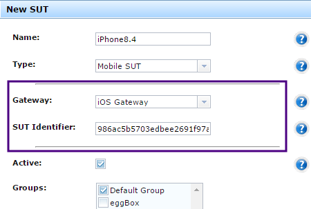 Adding a new Mobile SUT for an iOS device in Eggplant Automation Cloud