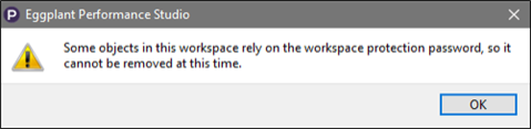 Can't delete workspace protection password due to dependency