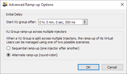 Advanced ramp-up options