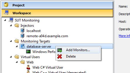 Add Monitors context menu