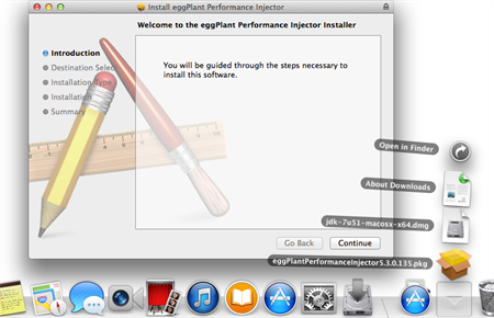 Installing the Mac injector, step 1
