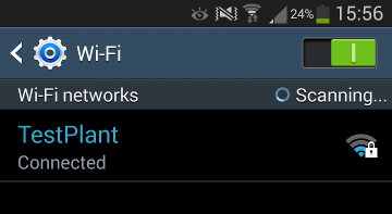 Android Settings app showing Wi-Fi settings