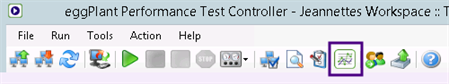 The Test Controller toolbar with the Analyzer button highlighted