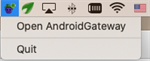Launching Android Gateway from the Mac menu bar
