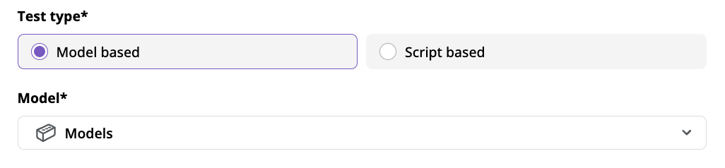 Basic Settings Model Selector