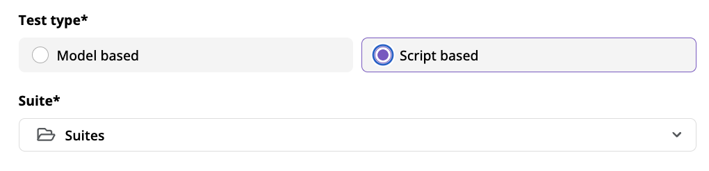 Basic Settings Suites Selector