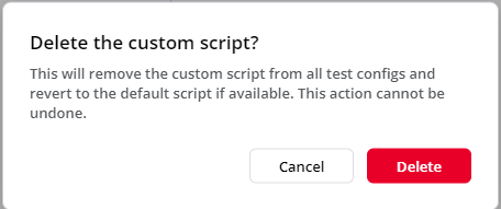 Delete Custom Script Confirmation Modal