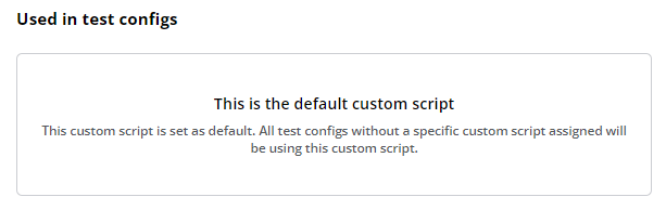 Default Custom Script Card