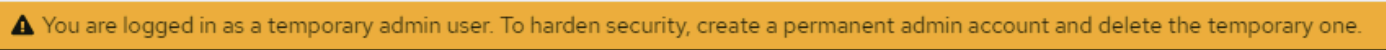 DAI Keycloak Temporary Admin User Warning