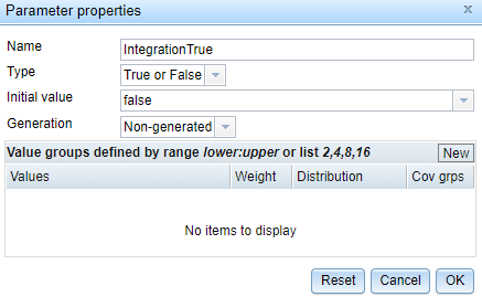 Parameter properties dialog box