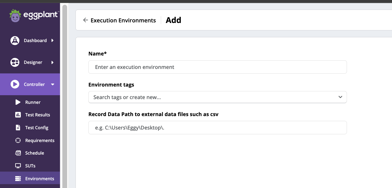 Add new Execution Environment