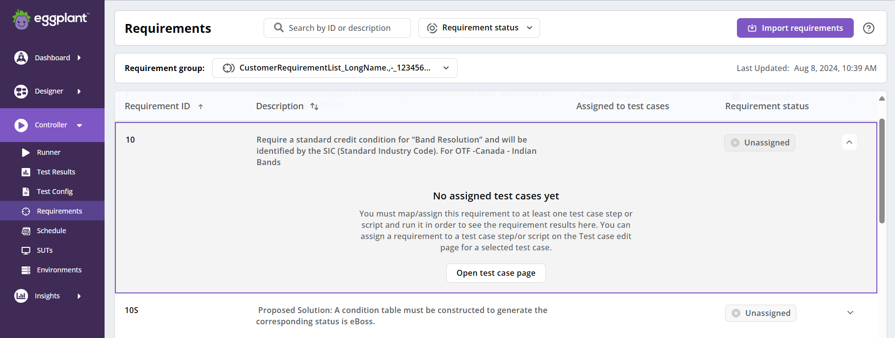 Requirements Page