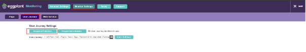 Initiating an API monitor request through the Monitor settings