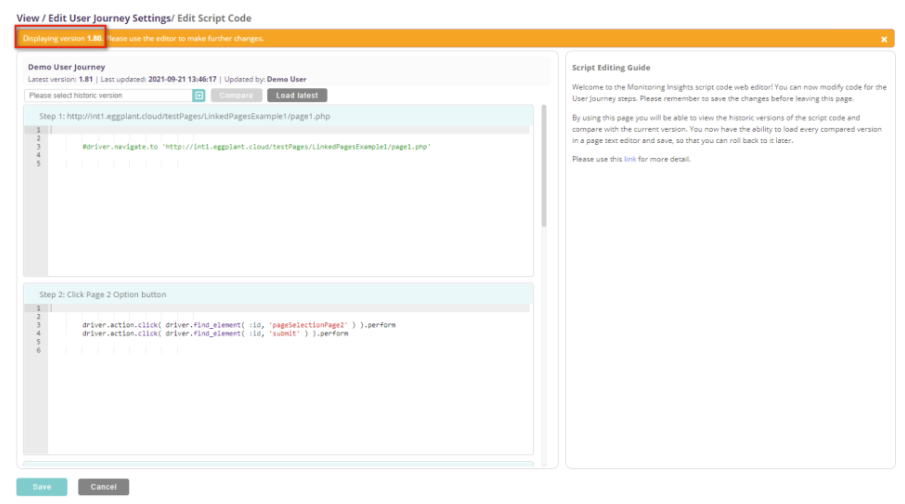 View historic version