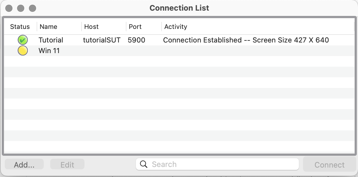 The Eggplant Functional Connection List