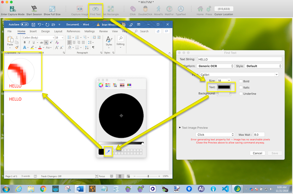 Finding the Contrast Color on Mac, Using the Color Picker