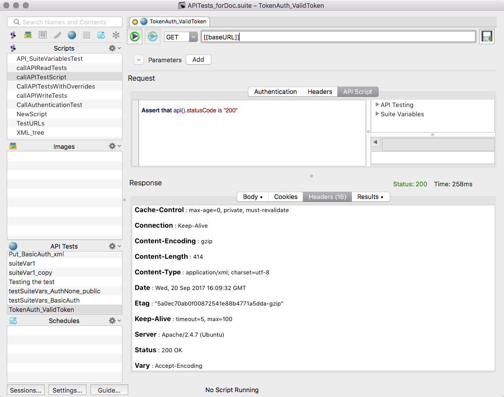 The API Test Editor in Eggplant Functional