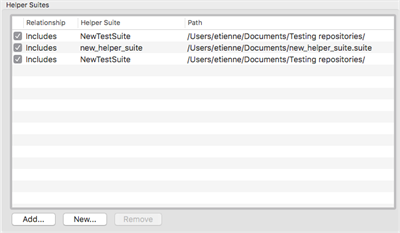 Helper suites addition panel