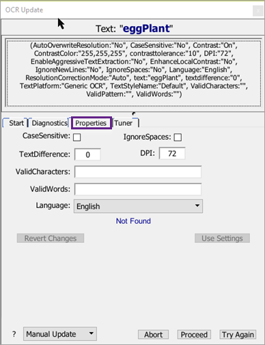 The Properties Tab