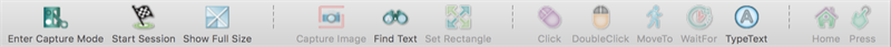 The Viewer window toolbar in Eggplant Functional