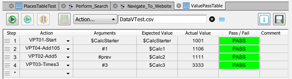Table arguments let you pass results to later steps in the table