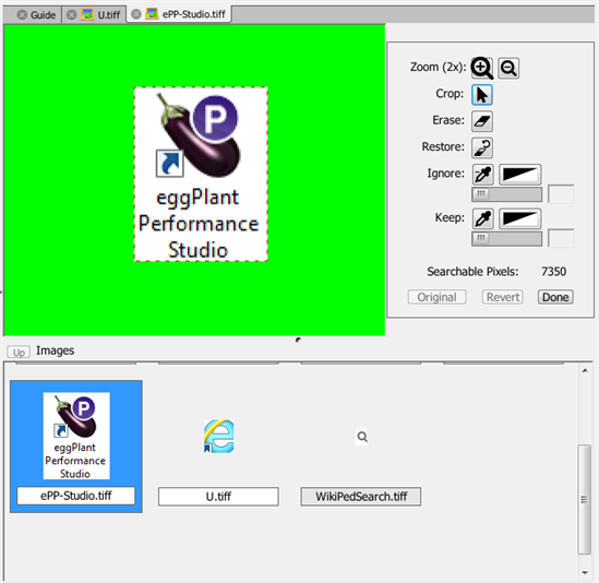 The Image Editor in Eggplant Functional lets you do basic image editing