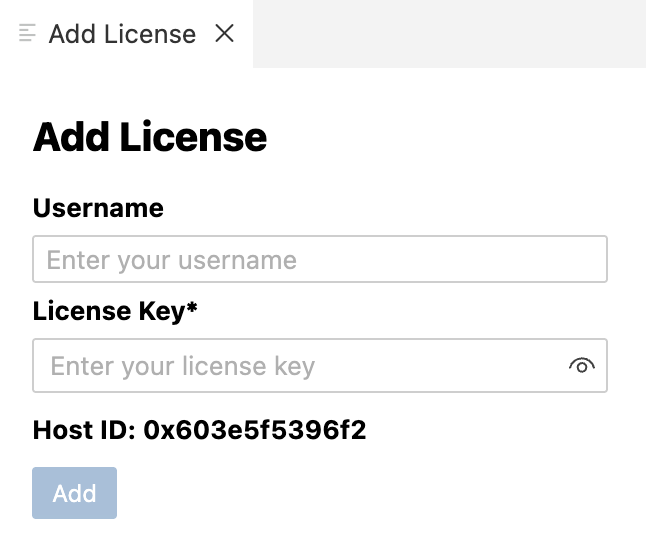 Eggplant Studio Add License panel