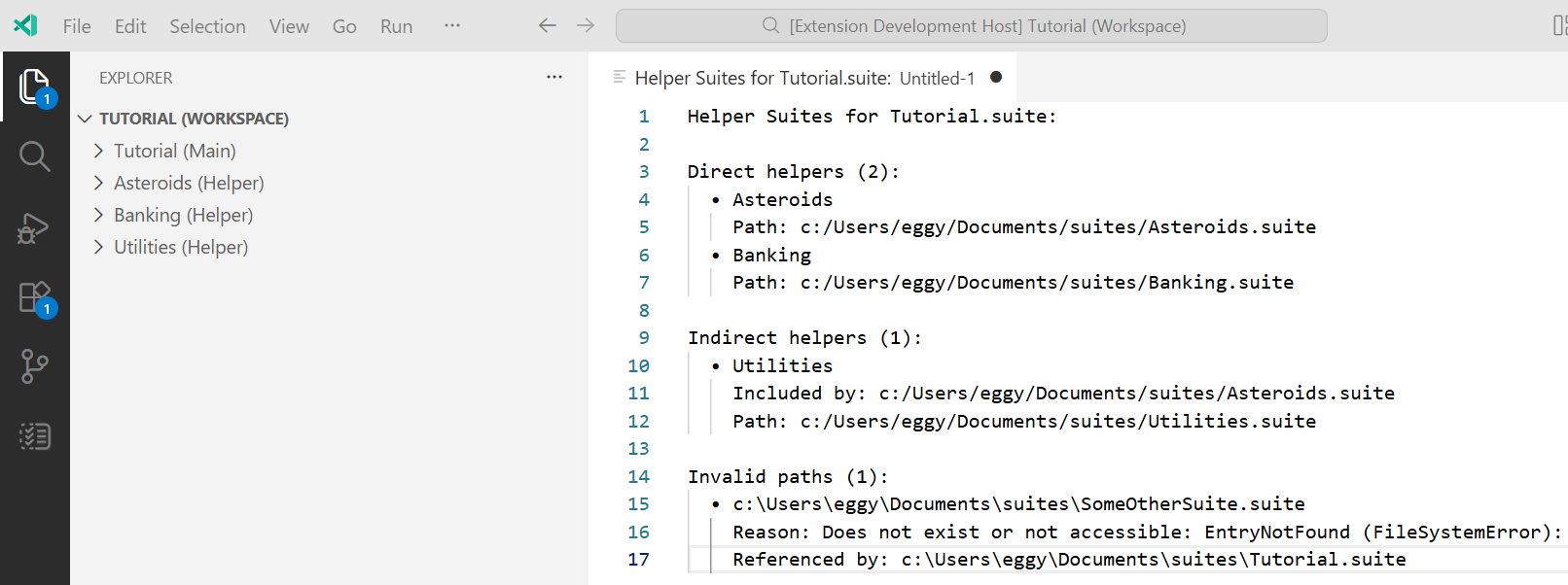 Helper suite information