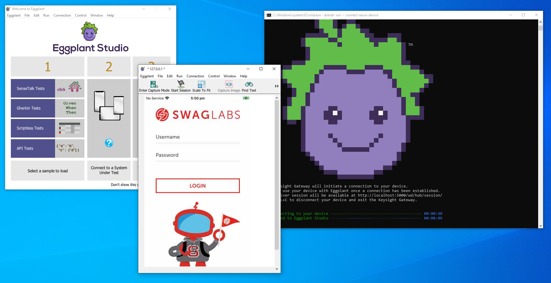Eggplant Functional connect to a public device in the Sauce Labs Real Device Cloud