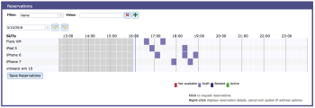 The Reservation module in Eggplant Automation Cloud