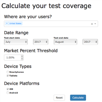 Test Advisor interface in Eggplant Automation Cloud