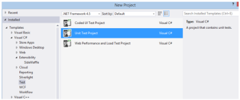Creating a new test project in Visual Studio to use for eggIntegration with eggPlant Functional