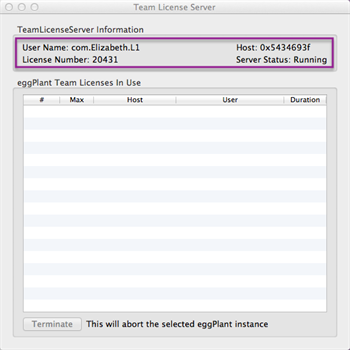 Mac上のチームライセンスサーバ