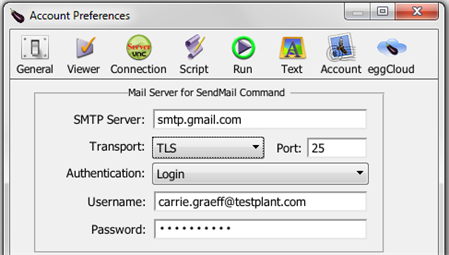 ePF sendmail preferences