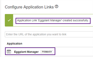 JIRA integration success message